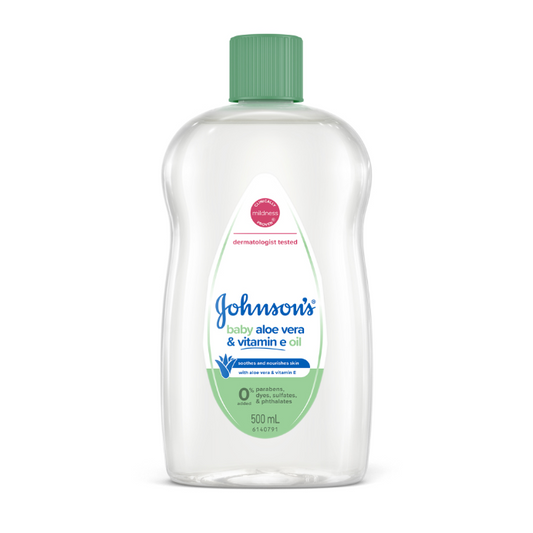 Johnson's Baby Aloe Vera & Vitamin E Oil 500mL