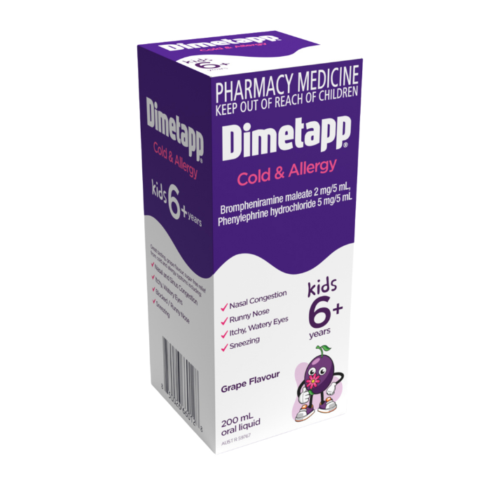 Dimetapp Kids 6 Years & Over Cold & Allergy 200mL