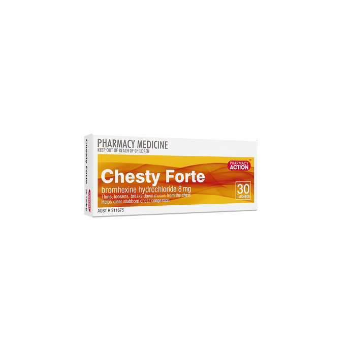 PHARMACY ACTION Chesty Forte 30 Tablets