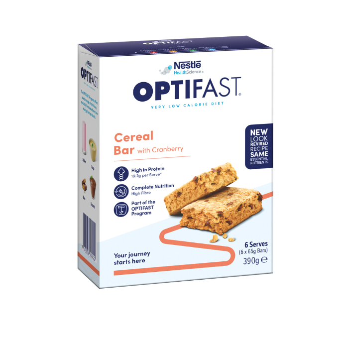 Optifast VLCD Bar Cereal 65g 6 Pack