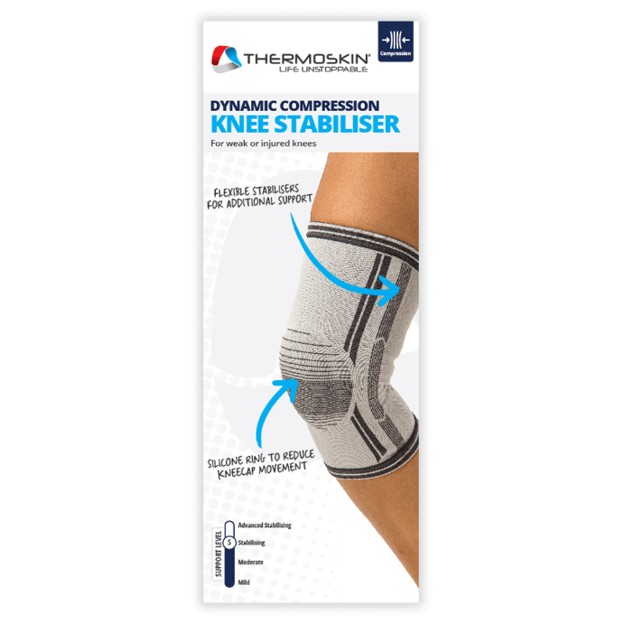 Thermoskin Dynamic Compression Knee Stabiliser Large Grey