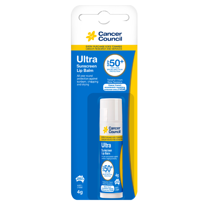 Cancer Council Ultra Sunscreen Lip Balm SPF50+ 4g