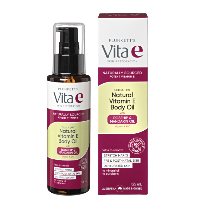 Plunketts Vita E Natural Vitamin E Quick Dry Oil 125mL