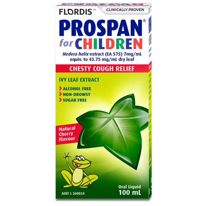 Prospan For Children Chesty Cough Relief Ivy Leaf Extract Natural Cherry Flavour 100mL