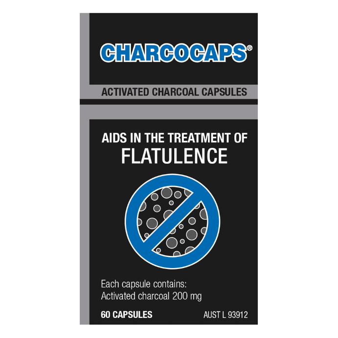 Charcocaps 200mg 60 Capsules