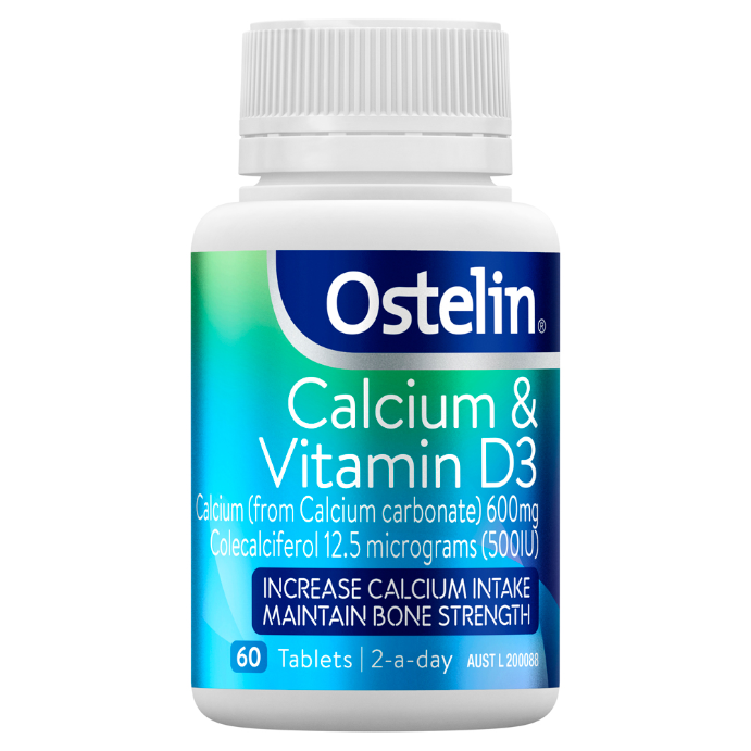 Ostelin Calcium & Vitamin D - D3 for Bone Health + Immune Support 60 Tablets