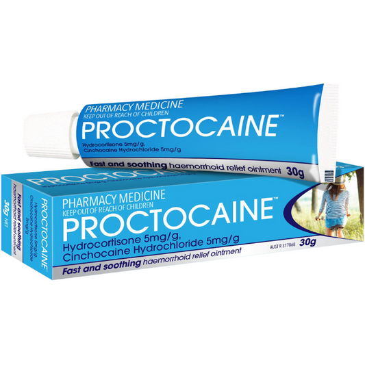 PROCTOCAINE Hydrocortisone 5mg/g Cinchocaine Hydrochloride 5mg/g 30g