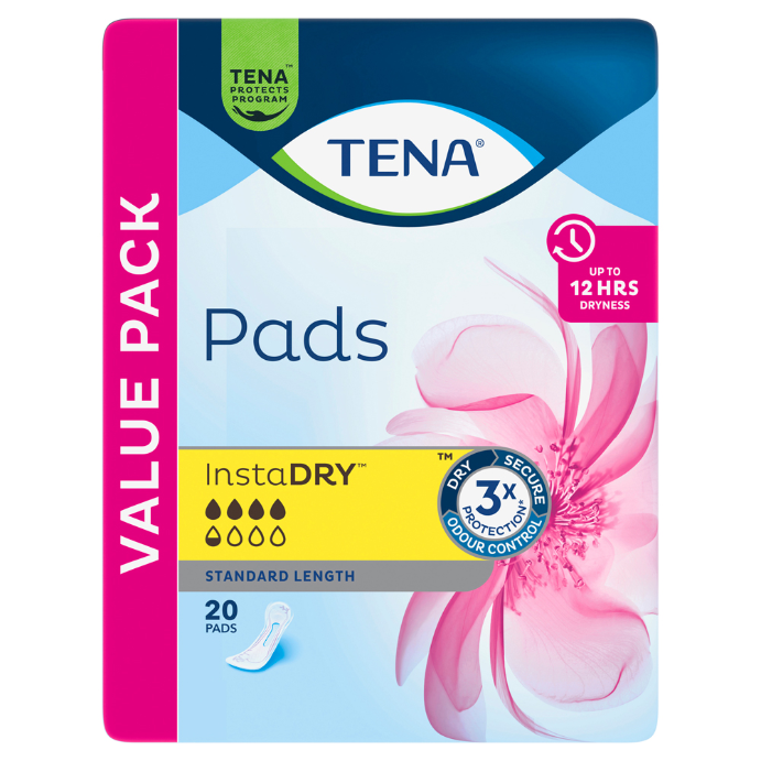 Tena Pads InstaDRY™ Standard Length 20 Pack
