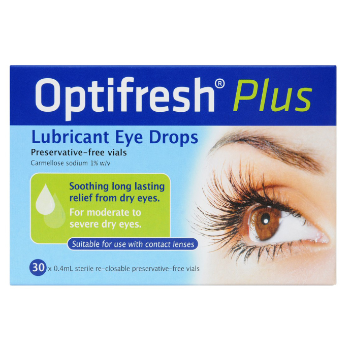 OPTIFRESH Plus Lubricant Eye Drops 30 x 0.4mL