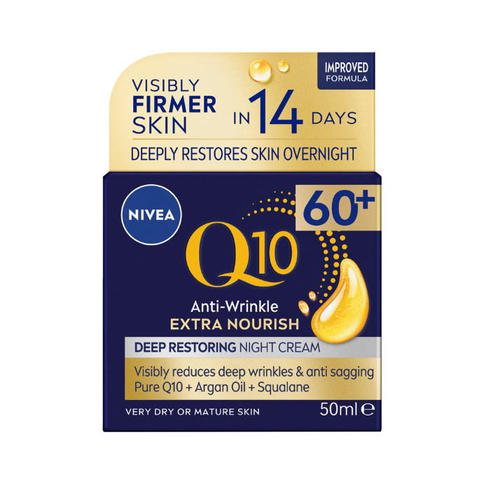 NIVEA Q10 Anti-Wrinkle + Replenishing Mature Night Cream 50mL