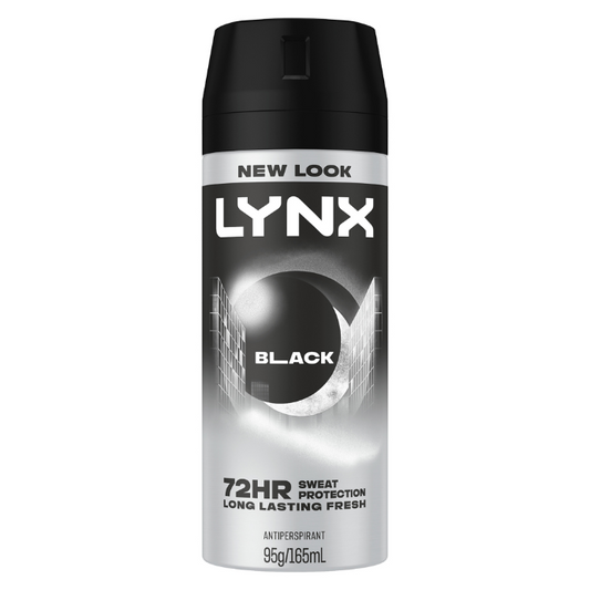 Lynx Antiperspirant Aerosol Black 165mL
