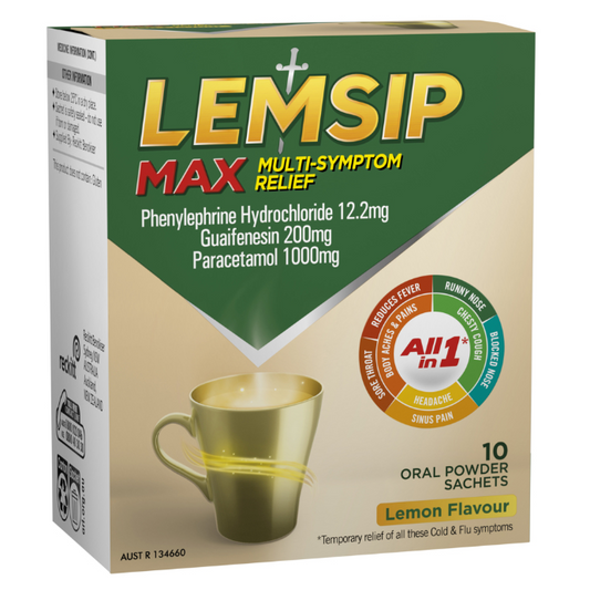 Lemsip Max Multi-Symptom Relief Lemon Flavour 10 Sachets