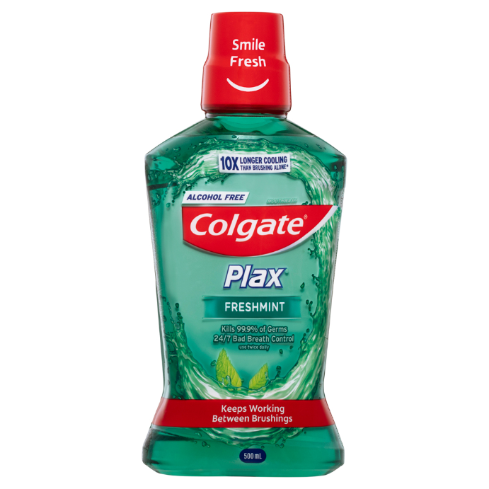 Colgate Plax Freshmint Alcohol Free Mouthwash 500mL