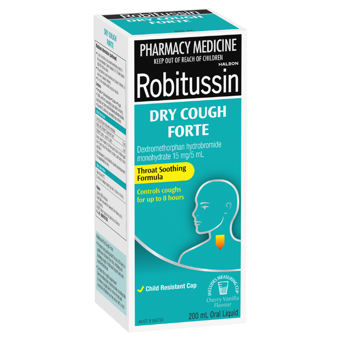 ROBITUSSIN Dry Cough Forte Cherry Vanilla 200mL