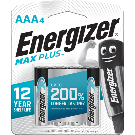 ENERGIZER MAX PLUS AAA Alkaline Batteries 4 Pack