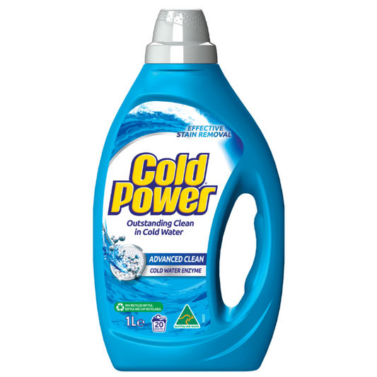 Cold Power Advanced Clean Cold Water Enzyme Liquid Laundry Detergent 1 L