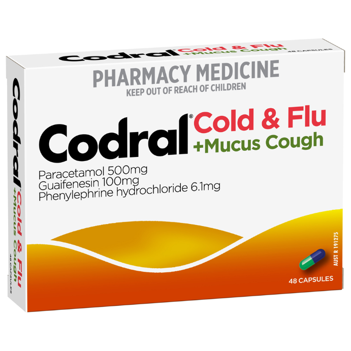 CODRAL® Cold & Flu + Mucus Cough 48 Capsules