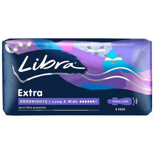 Libra Goodnights Extra Long & Wide Pads 6 Pack