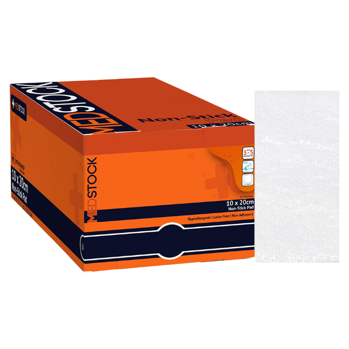 Medstock Non-stick Pad 10cm x 20cm 50 Pack