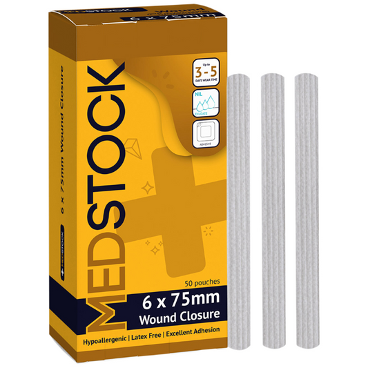 Medstock Wound Closure Strip 6mm x 75mm 50 Pack