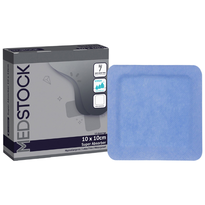 Medstock Super Absorbent Dress 10cm x 10cm 10 Pack