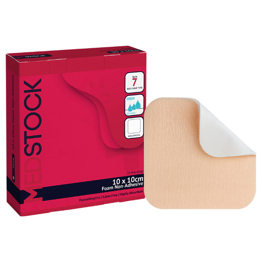 Medstock Foam Non-Adhesive 10cm x 10cm 10 Pack