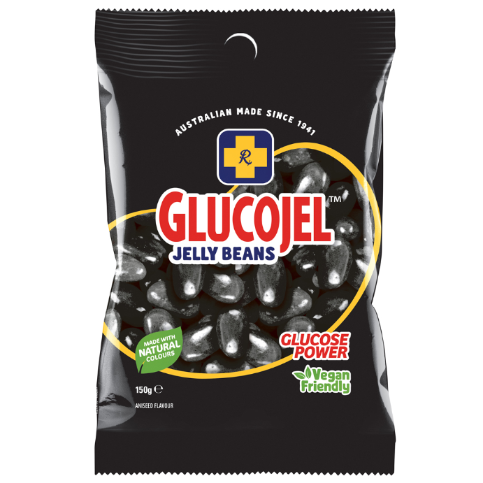 GLUCOJELS Jelly Beans Aniseed Flavour 150g