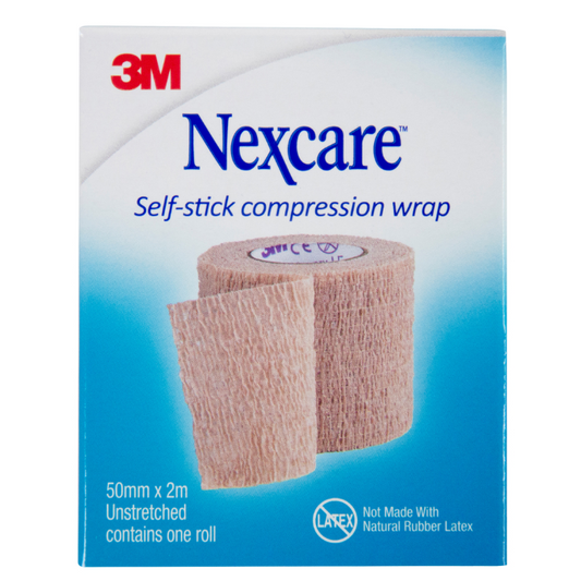 NEXCARE Self Stick Compression Wrap 50mm Unstretched 2 Metres