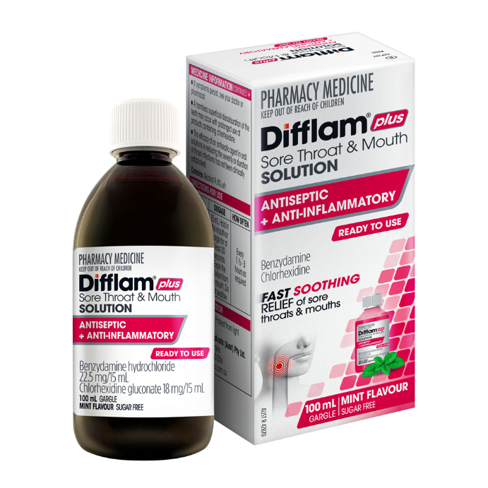 Difflam-C Sore Throat Gargle & Mouth Solution 100mL