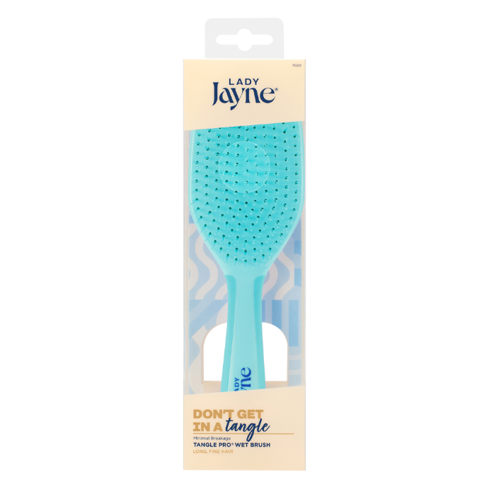 Lady Jayne Tangle Pro Wet Detangling Brush Baby Blue, Lilac and Pink