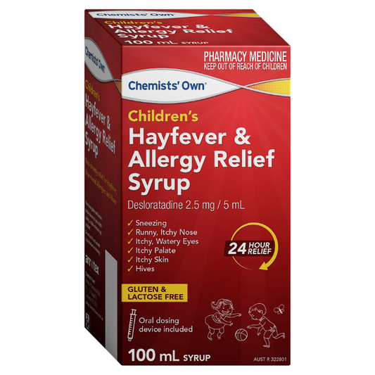 Chemists' Own Children's Hayfever Relief Syrup 2.5mg/5mL 100mL