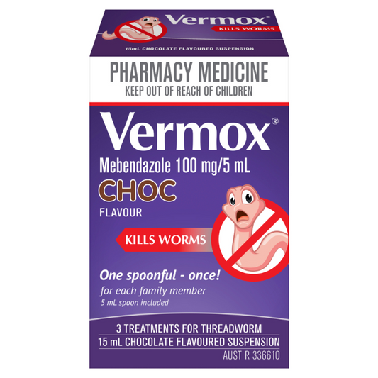 Vermox Chocolate Suspension 15mL