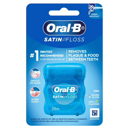 Oral-B Satin Tape Clean Dental Floss Mint 25m 1 Pack
