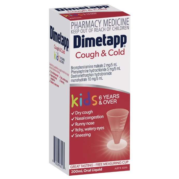 Dimetapp Cough & Cold Kids 6yrs+ 200mL