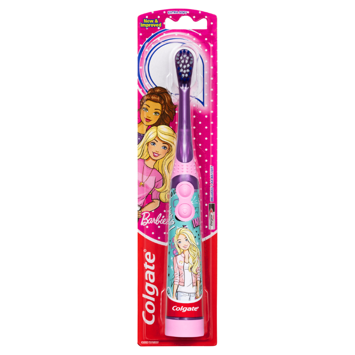 Colgate Batman or Barbie Battery Powered Sonic Toothbrush for Children 3+ Years, Extra Soft Bristles