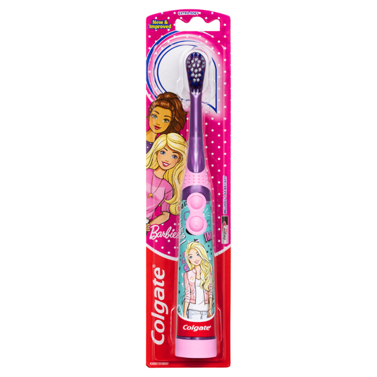 Colgate Batman or Barbie Battery Powered Sonic Toothbrush for Children 3+ Years, Extra Soft Bristles