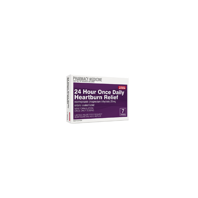 PHARMACY ACTION 24 Hour Once Daily Heartburn Relief 7 Tablets