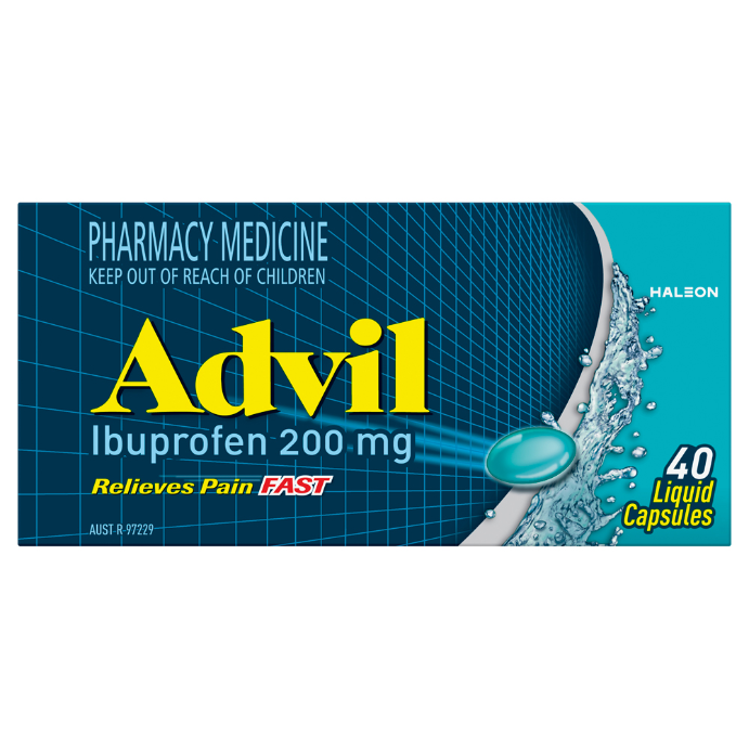 Advil Ibuprofen 200mg 40 Liquid Capsules