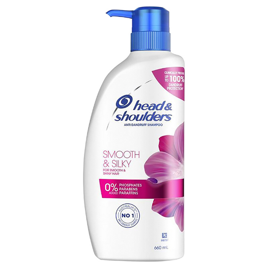 Head & Shoulders Smooth & Silky Anti Dandruff Shampoo for Smooth & Silky Hair 660mL