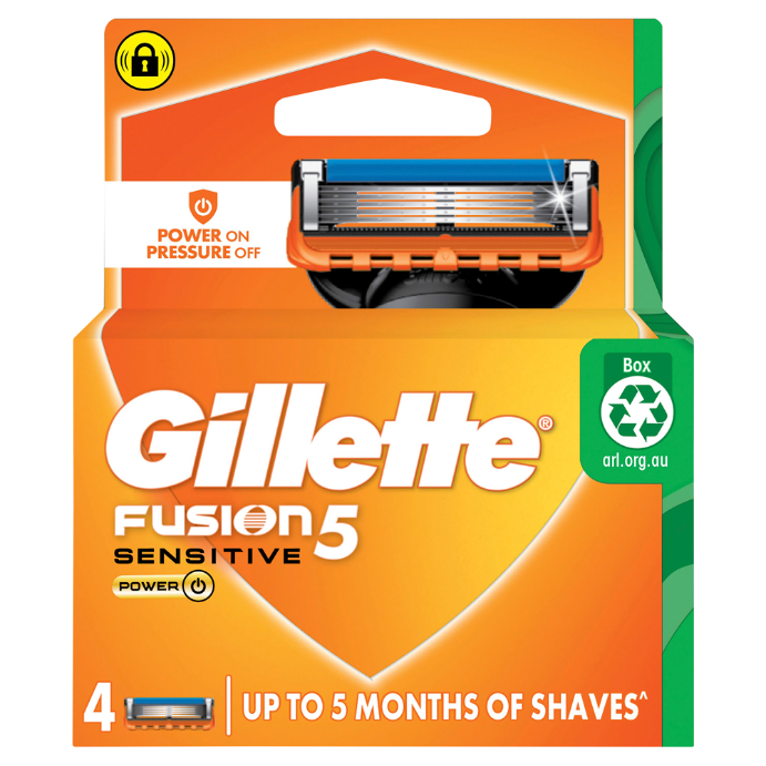 Gillette Fusion Power Razor Blades Refills 4 Pack