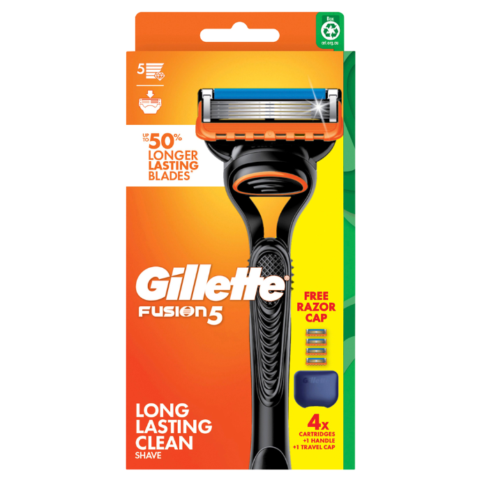 Gillette Fusion5 Razor Handle + 4 Cartridges 1 Pack