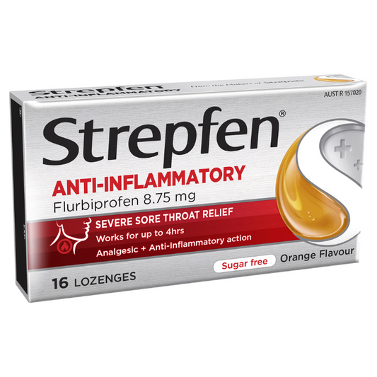 STREPFEN Intensive Anti-Inflammatory Sugar Free Orange 16 Lozenges
