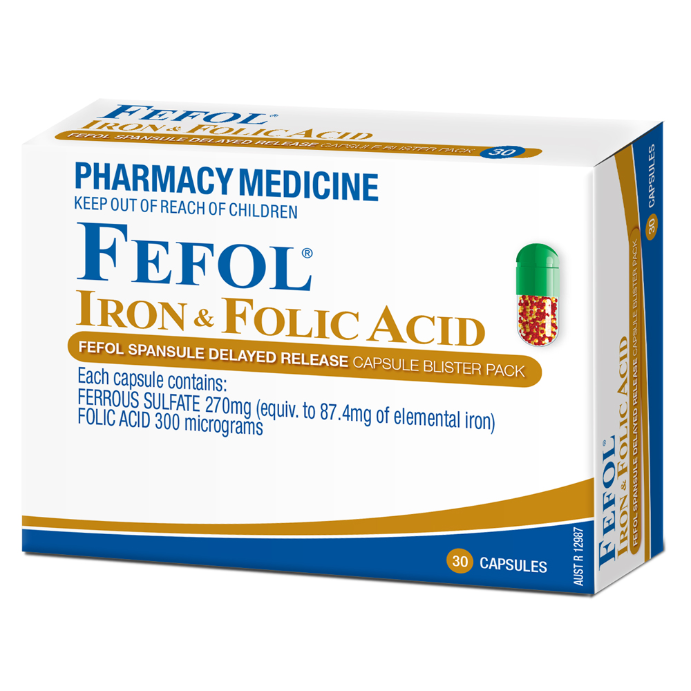Fefol Iron & Folic Acid 30 Capsules