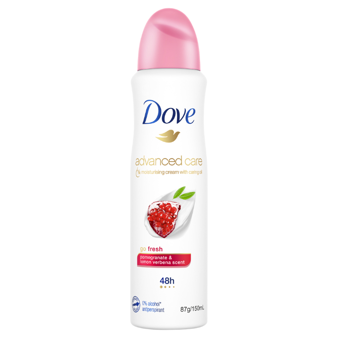 Dove Advanced Care Antiperspirant Aerosol Deodorant Go Fresh Pomegranate & Lemon Verbena 150mL