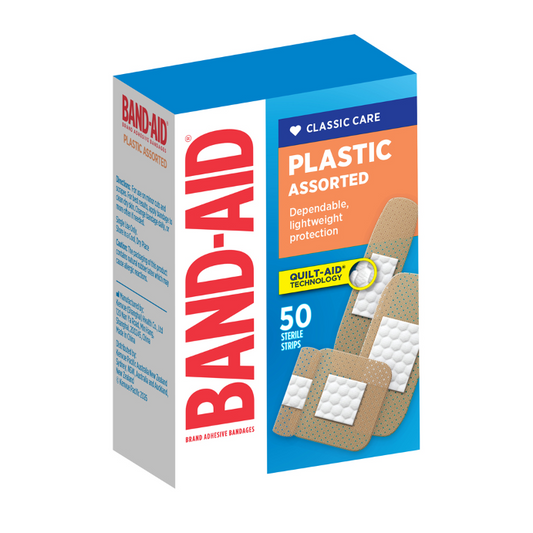BAND-AID Assorted Plastic Bandages 50 Strips