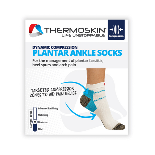 Thermoskin Plantar FXT Compression Socks Ankle Medium White