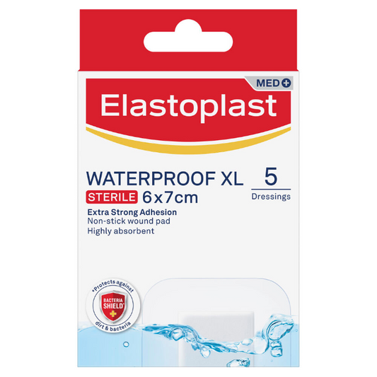 Elastoplast Waterproof XL Sterile 6cm x 7cm 5 Dressings
