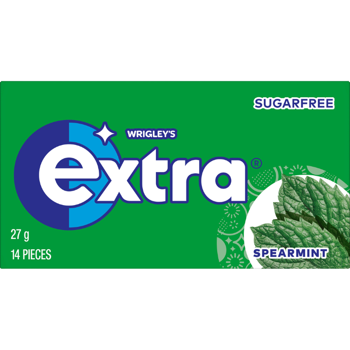 EXTRA Spearmint Sugar Free Chewing Gum 14 Pack