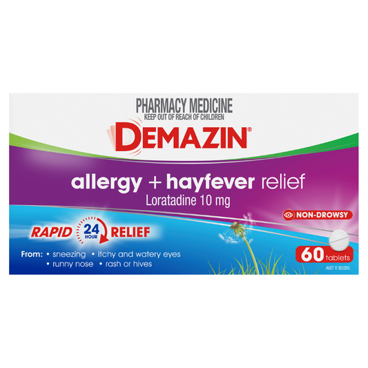 Demazin Allergy + Hayfever Relief Non-Drowsy 60 Tablets