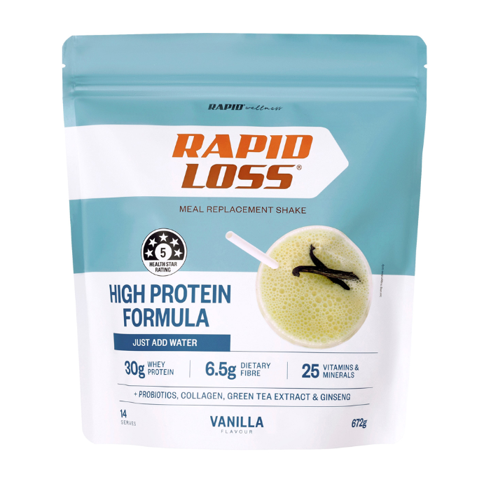 Rapid Loss Meal Replacement Shake High Protein Formula Vanilla 672g